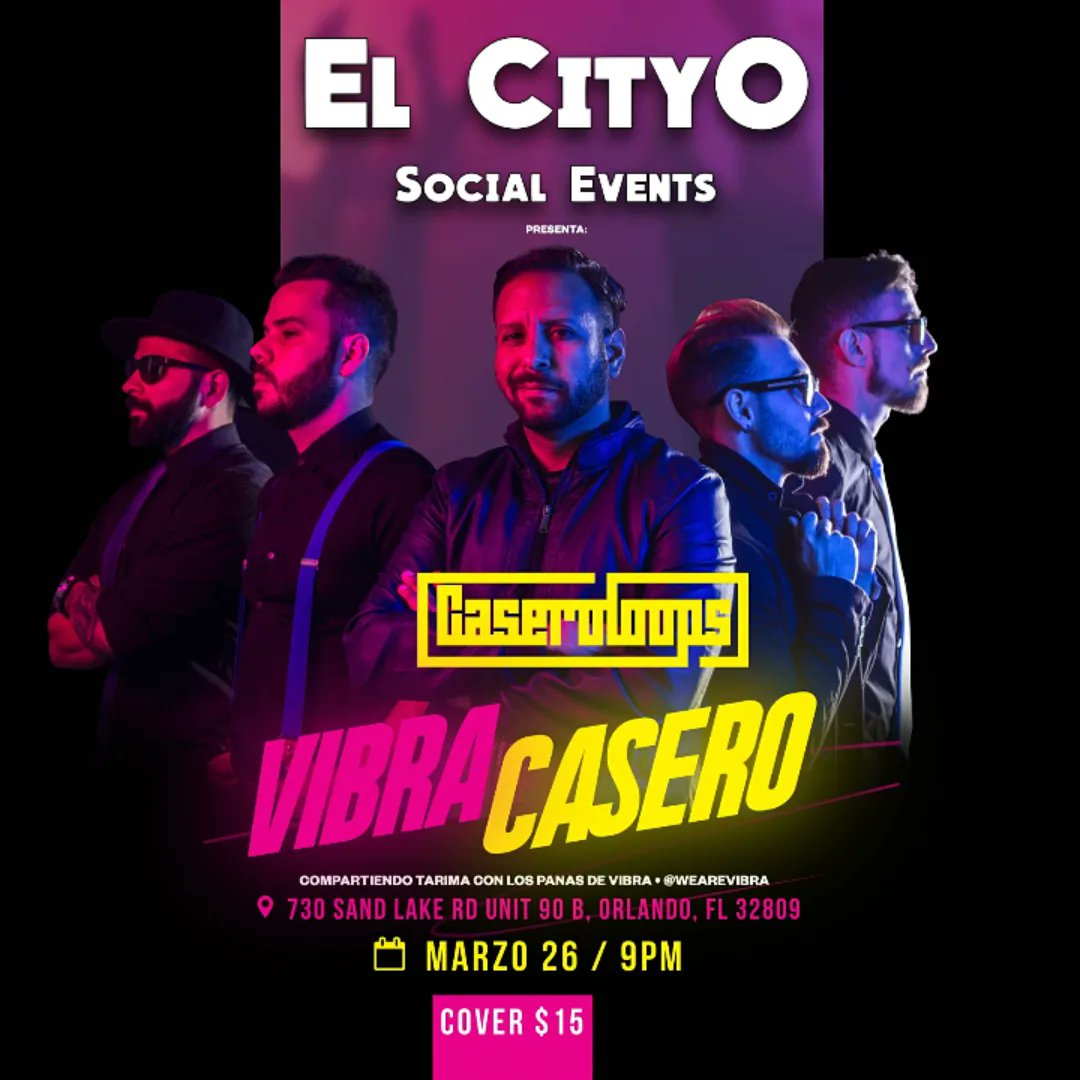Ajá, nos vemos el sábado 26 de marzo en El Cityo en Orlando, FL 🥳

Vayan que va a estar bueno 🔥🔥🔥