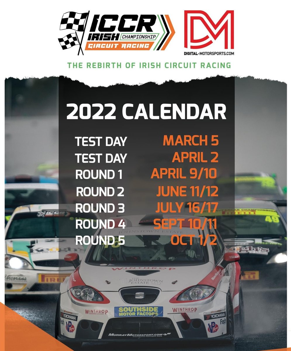 Welcome to the 2022 Digital Motorsport Irish Championship Circuit Racing (ICCR) with 5 huge motorsport events locked in for the year ahead and more competitors and bigger grids than ever before.

#ICCR #ICCR2021 #DigitalMotorsports #MondelloPark #CircuitRacing