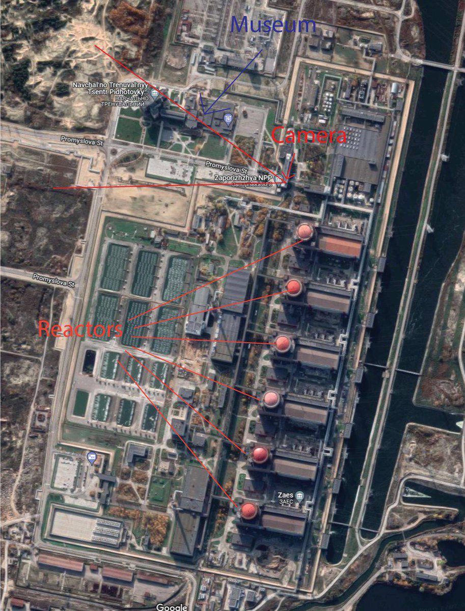 The reactors are located very close to the shelling site. The chance of hitting or ricocheting is very high.
