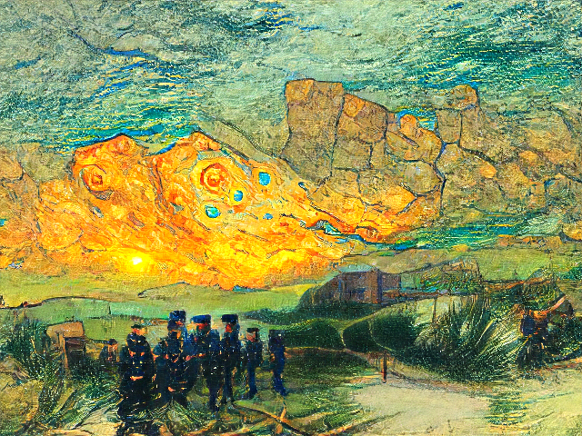 gamma ray sunset by van gogh