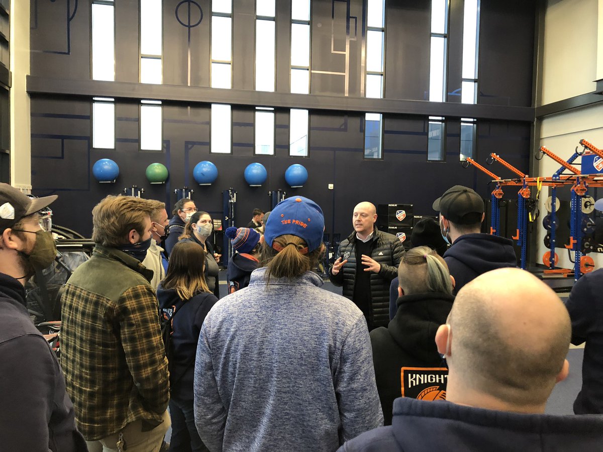 Great spending time with the Knights of the Bailey and some of our key <a href="/fccincinnati/">FC Cincinnati</a> supporters out at <a href="/MercyHealthTC/">Mercy Health Training Center</a>. <a href="/DanMc_20/">Dan McNally</a> and Coach Noonan spending time as we talk about our future. Great passion for the 🔶🔷💪. Future is bright. See ya Saturday. #allforcincy