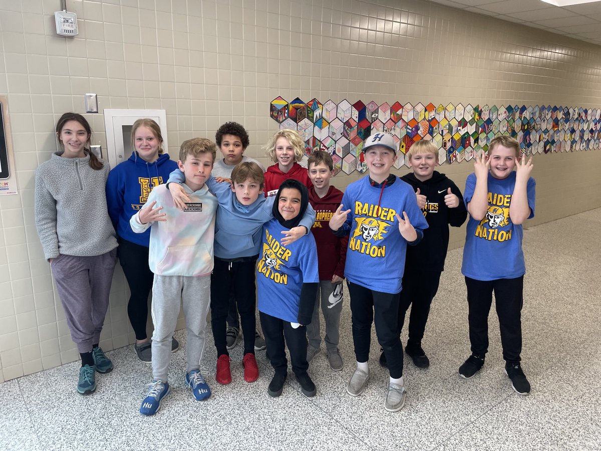 mn_hastings's tweet photo. We had day 3 on Wednesday of our Helping Kids Succeed the Raider Way with our 6th graders! Here are our lightning tournament T-shirt winners. Way to go 6th graders! https://t.co/h8Z0oMco6o