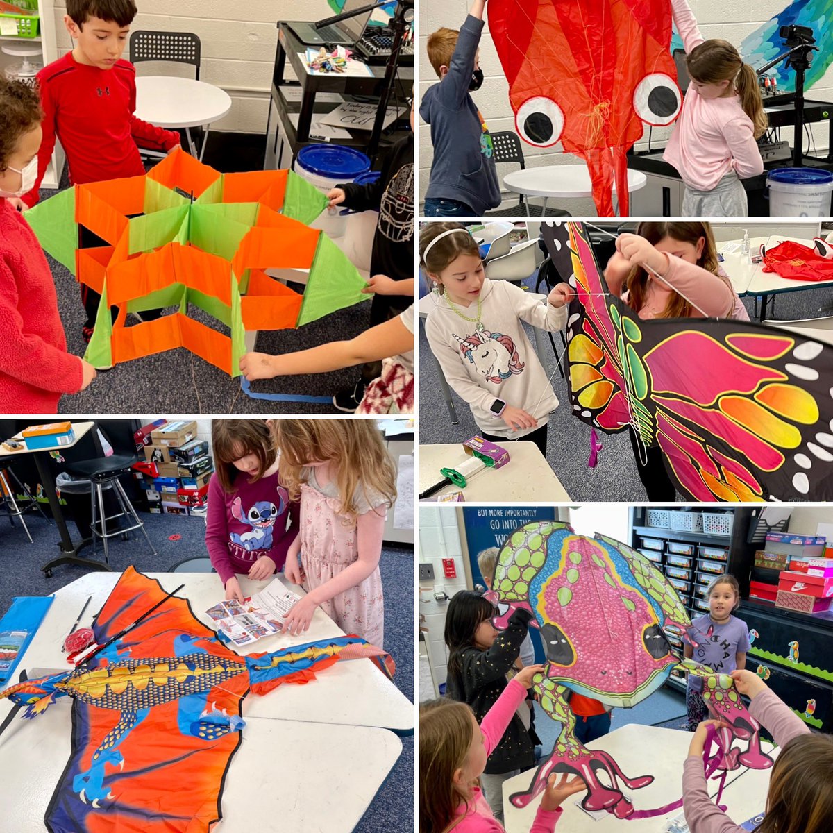 Last week 2nd Gr Ss <a href="/BodkinAACPS/">Bodkin Elementary</a> tinkered with kites. They noticed many materials, shapes, forms, and bright, bold colors. They wondered: What happens to a loose kite? Can it reach our upper atmosphere? How heavy can a kite be and still fly? Are airplanes and kites related?