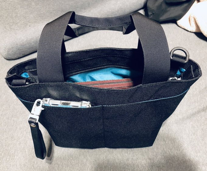 ちょっとコンビニまでとかの用途に欲しくて買ったくそちっさいトートが完璧なサイズ感だった 