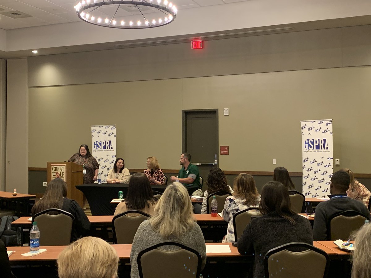 Members supporting members! Thank you to our GSPRA panel presenters from <a href="/OconeeCoSchools/">Oconee County Schools</a>,  <a href="/GwinnettSchools/">Gwinnett Co. Schools</a> and <a href="/dcsirish/">Dublin City Schools</a> for helping our new and veteran PR professionals grow in their professions.