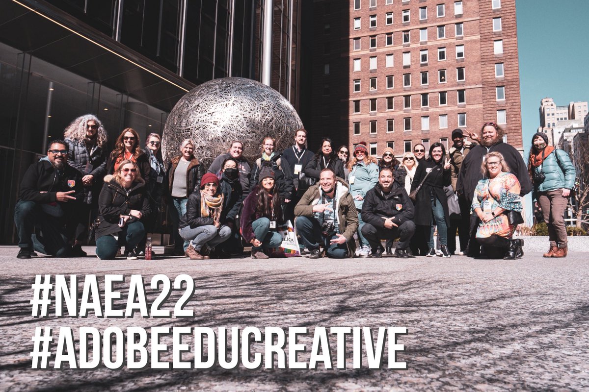 Thanks to all of these amazing humans that joined us for our first ever #AdobeEduCreative photowalk! 🙌🏾 It was tons of fun! ✌🏾 #NAEA22 #ArtEdTech @AdobeCCExpress @AdobeforEdu @aetnaea