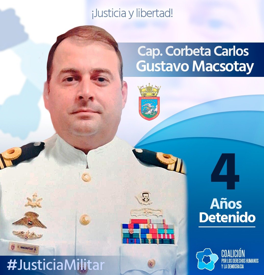 Coalicion_ddhh's tweet photo. El Grupo de Trabajo sobre Detención Arbitraria de la ONU, emitió opinión sobre el caso del Cap.C. Carlos Macsotay R, quien fué privado de libertad ilegalmente y solicita al Estado vzlano. sea liberado de inmediato, se le conceda indemnización y demás reparación.
#JusticiaMilitar https://t.co/cS5NYb0hqP