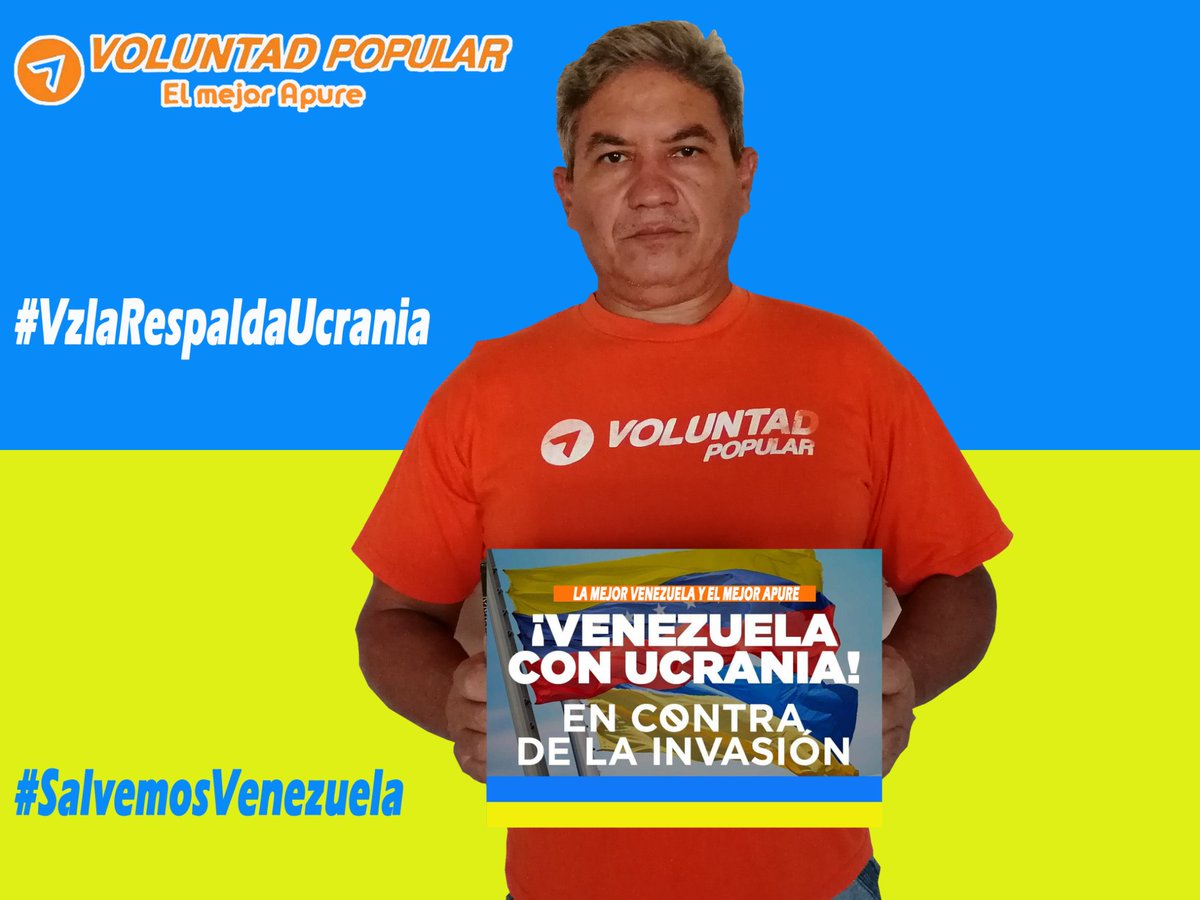 What Ukraine is suffering today is not a war, it is a genocidal invasion by a dictator sick of power, who does not care about killing innocent lives in order to achieve his goal.
We are @VoluntadPopular 

#VzlaRespaldaUcrania  #SalvemosVenezuela