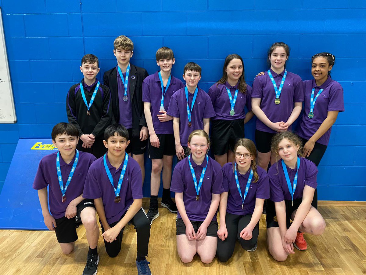 PortlandPE's tweet photo. Deja vu 🤩 Gold for girls 🥇 Bronze for boys 🥉 Our year 8 sportshall athletics team this time, again amazing attitude &amp; attributes on show 👌 Well done @TuxfordPE, @SerlbyPark, @OutwoodValleyPE &amp; @OaksPe, thanks for hosting 👍 #olympicvalues #portlandpower https://t.co/FCTB5w9m0R