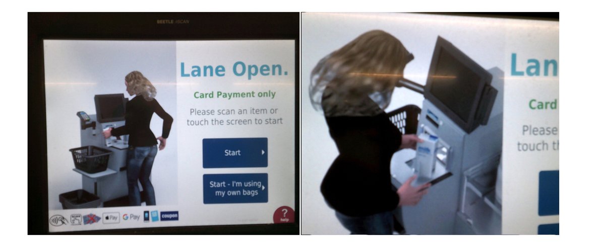 While we wonder why nothing has changed for women trying to get on with our lives without fear of sexual assault, this hyper-sexualised doll-woman animation repeats endlessly on the Co-op's new self-service tills.