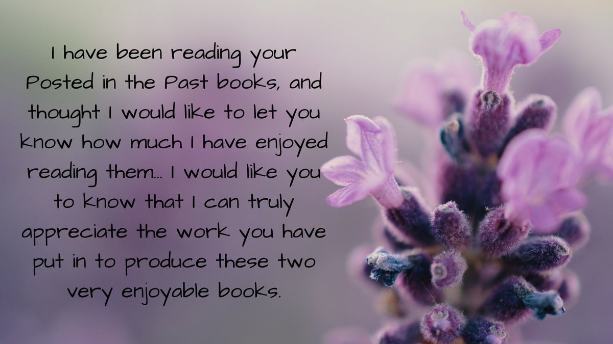 helen_baggott's tweet photo. It's so nice to receive an email from someone who's enjoyed both #PostedInThePast and #SecondDelivery. This message arrived this evening - a lovely way to finish the day.
#Genealogy https://t.co/6F9v3CpSIz