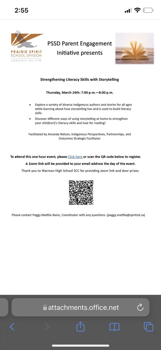 Prairie Spirit School Division parent engagement evening  #pvslearns #parentengagement #pssd