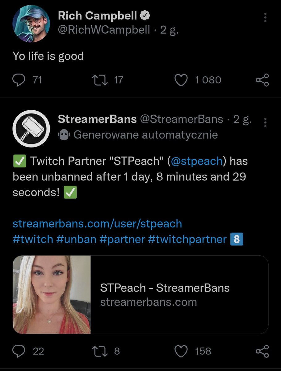StreamerBans on Twitter " Twitch Partner "STPeach" (stpeach) has been