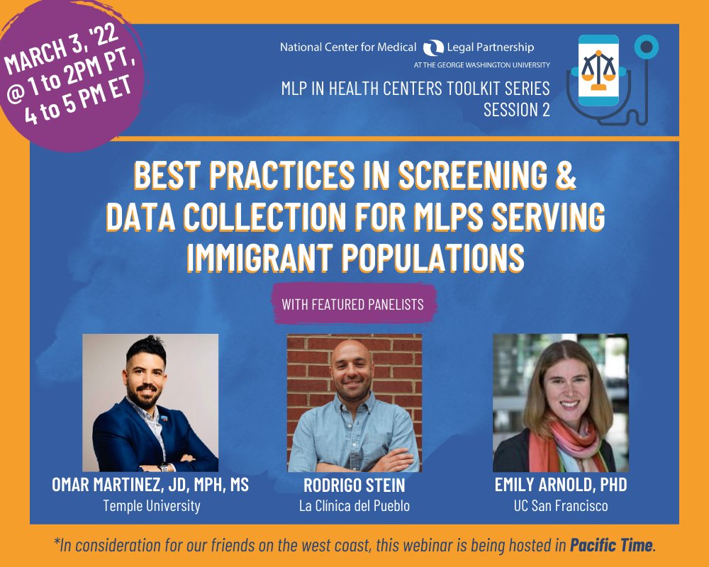 National Center for Medical-Legal Partnership (@national_mlp) on Twitter photo Happening now: Best Practices in Screening and Data Collection for MLPs Serving Immigrant Populations. You do not want to miss this excellent panel!
It's not too late--join now! bit.ly/ToolkitS2
cc: <a href="/latinoactivist/">Omar Martinez JD MPH MS</a>, Emily Arnold <a href="/UCSFCAPS/">CAPS, UCSF</a>, and Rodrigo Stein @LaClinica2. Happening now: Best Practices in Screening and Data Collection for MLPs Serving Immigrant Populations. You do not want to miss this excellent panel!
It's not too late--join now! bit.ly/ToolkitS2
cc: <a href="/latinoactivist/">Omar Martinez JD MPH MS</a>, Emily Arnold <a href="/UCSFCAPS/">CAPS, UCSF</a>, and Rodrigo Stein @LaClinica2.