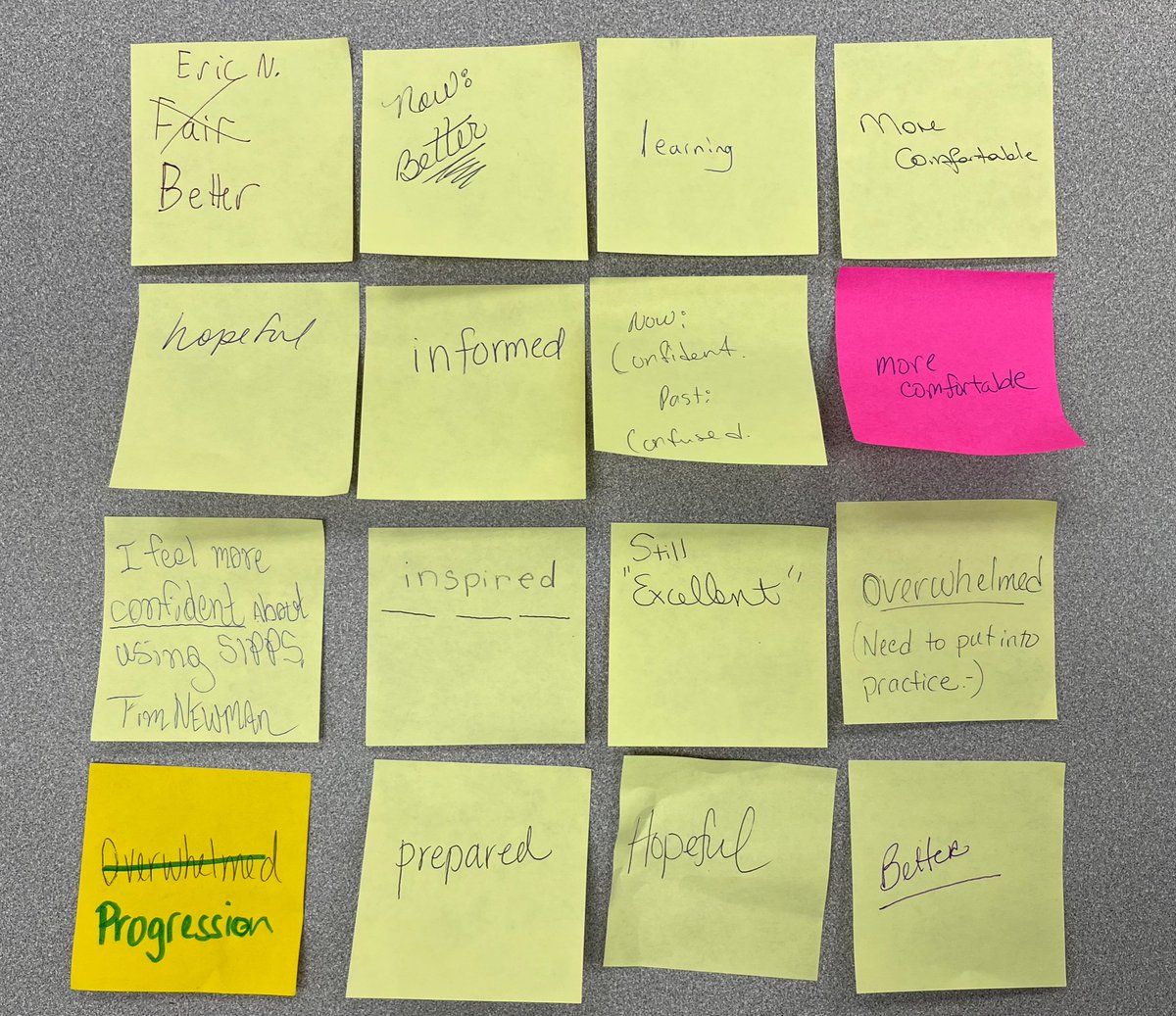 MeganRLWest's tweet photo. Awesome day of #SIPPS training @Manateeschools with their middle school SIPPS Stars! Check out these “exit ticket” words they chose after spending a full day learning together! #thursdaywin @CollabClassroom https://t.co/6nSK3jSUK2