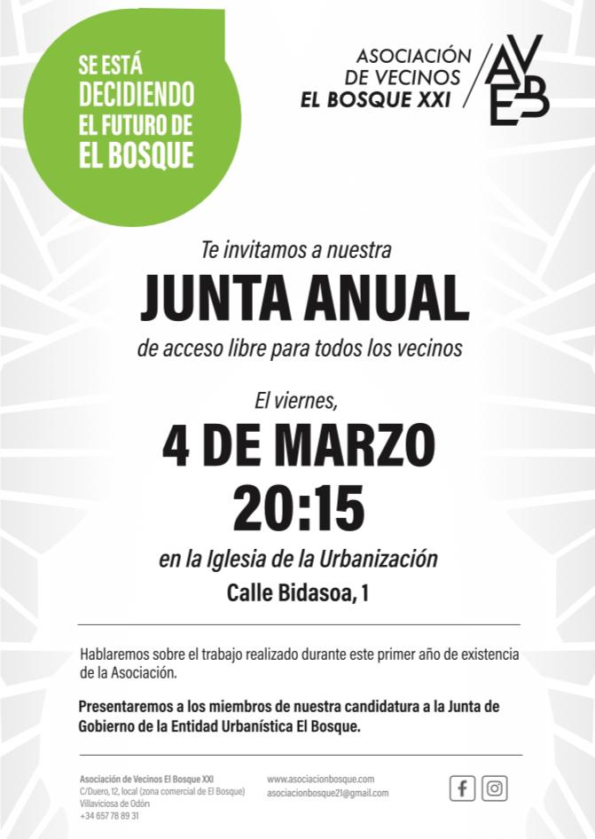 Urb_ElBosque's tweet photo. Mañana es un día importante para decidir el futuro de El Bosque. La Asociación de Vecinos nos invita a su junta anual donde presentará su candidatura a la JG de la Entidad.

¿No puedes ir? Síguelo por:

FACEBOOK: https://t.co/gjgPh5eHgT        
ZOOM:   https://t.co/IaxBOedsnB https://t.co/9ngLrkU67S