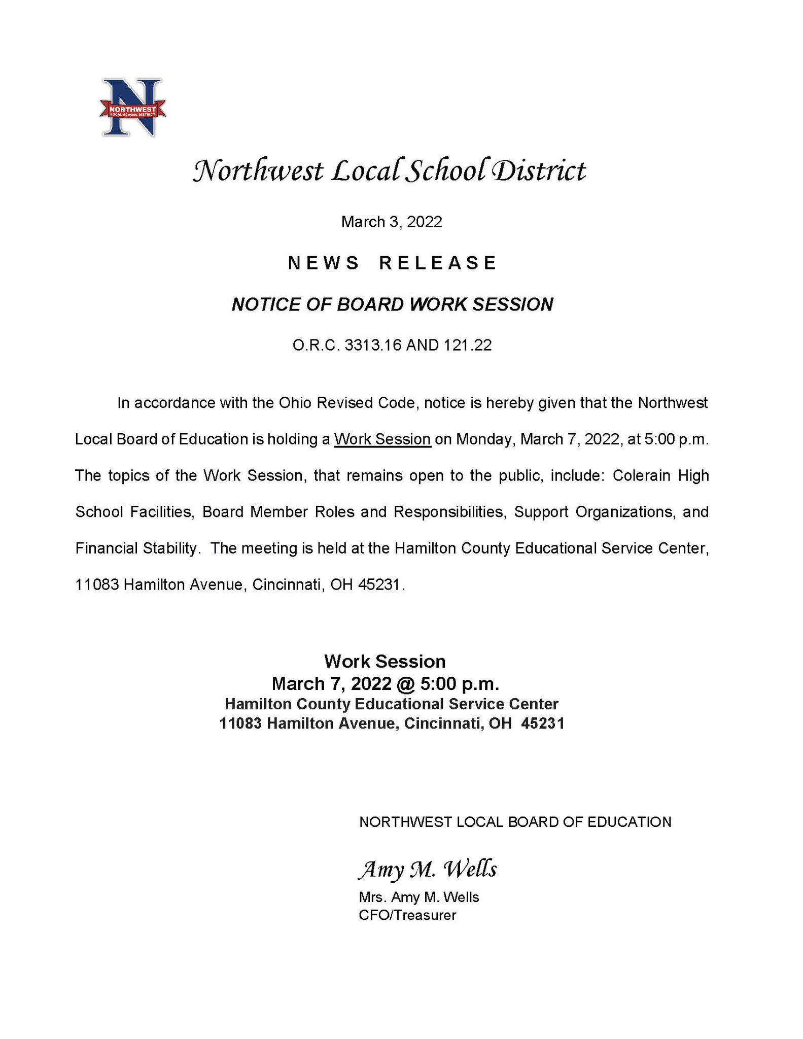 Northwest Local School District on Twitter "In accordance with the