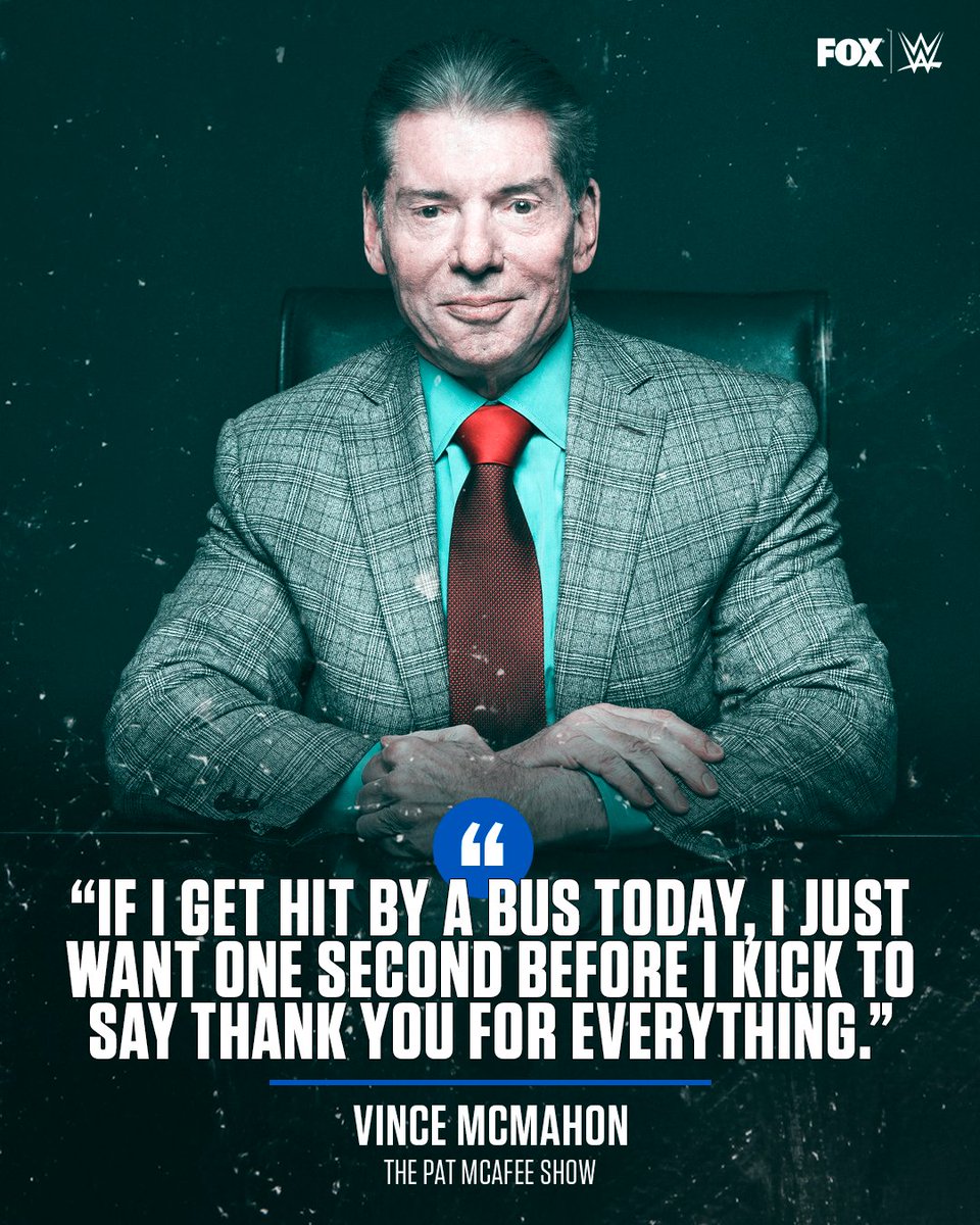 WWEonFOX's tweet photo. Then, Now, Forever, Together.

@VinceMcMahon | @PatMcAfeeShow https://t.co/sCEIiFSKIB