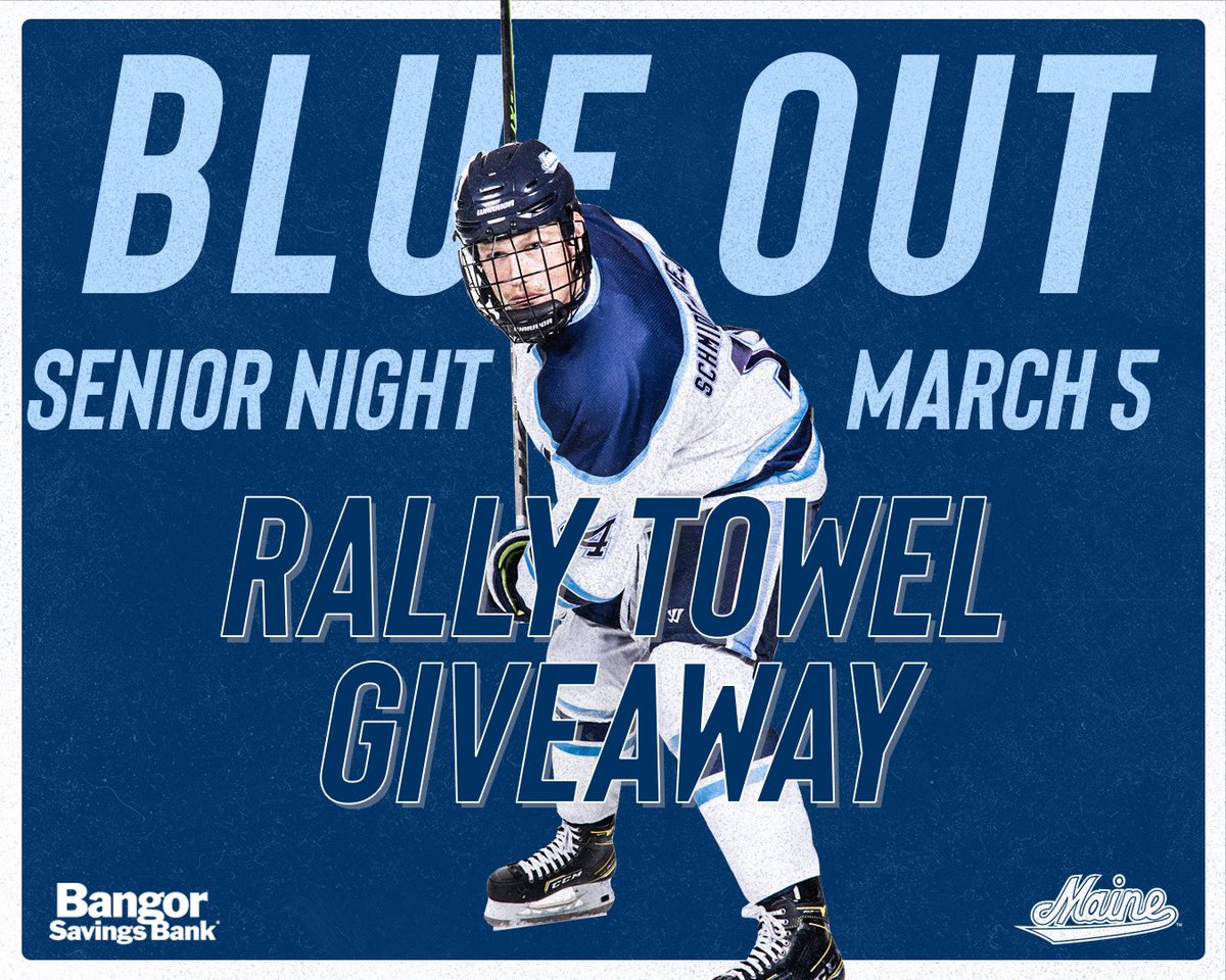 Blue Towels for senior night!

Get your rally towel, be loud, and beat BU 🗣🗣

#BlackBearNation // #HockeyEast