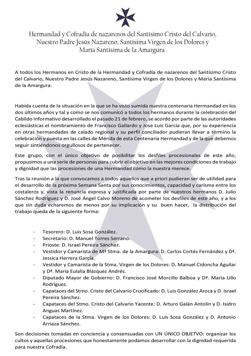 Hermandad del Calvario -Oficial- tweet media