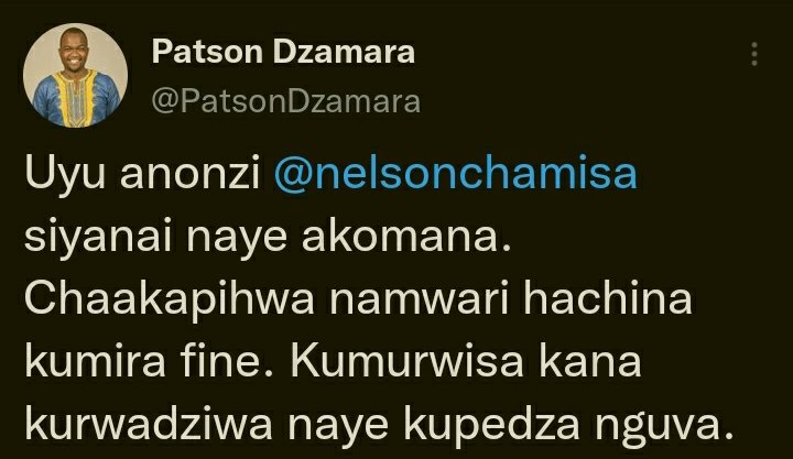 @TechMagTV @BitiTendai @nelsonchamisa Dzamara once said