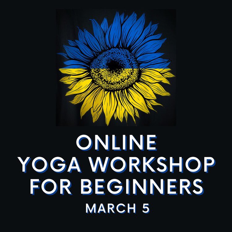 Yoga is a moving meditation. A sacred and ancient way to heal body, mind and emotions. It is beyond exercise alone. All are welcome.
Date: March 5 at 8 am PST
10 % of all proceeds goes to support the people of Ukraine. 💙💛
👉 bit.ly/3JRx0EO 👈
#StandWithUkraine️