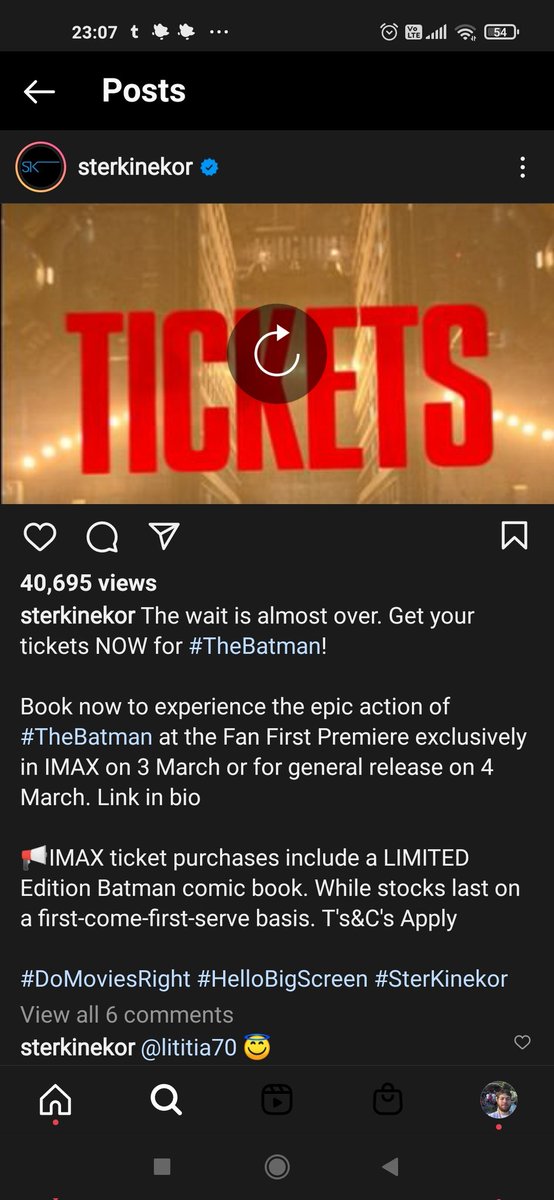 pokeChrisis's tweet photo. Just so you know going and seeing the prescreening of #thebatmanmovie on IMAX  @sterkinekor does not entitle you to the free exclusive comic, that's only on the days after that didn't pay more. I was told if I wanted it I would have to buy another ticket tomorrow. Check Instagram https://t.co/EayN6xlaHZ