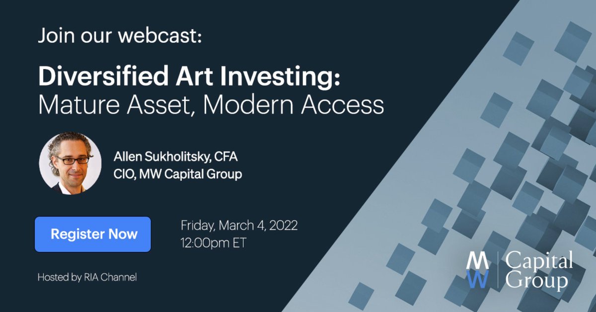 Masterworks's tweet image. Join Chief Investment Officer Allen Sukholitsky, CFA at @RIAChannel's Private Markets Playbook event, tomorrow March 4th at 12pm EST. Sign up now using the link below.

mw-art.co/riachannel 

See important disclosures at masterworks.io/disclaimer
