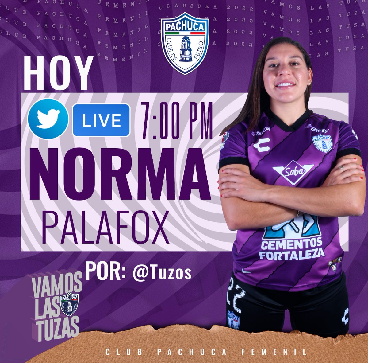 Tuzos's tweet photo. 🗣 | ¡Tuzobrinos! Hoy es jueves de #TalkBackThursday
Los esperamos aquí para platicar con @NormaPalafox13 de @TuzosFemenil a las 19:00 h ✅
#PachucaSomosTodos🤍💙 https://t.co/qz1Ynam7QL