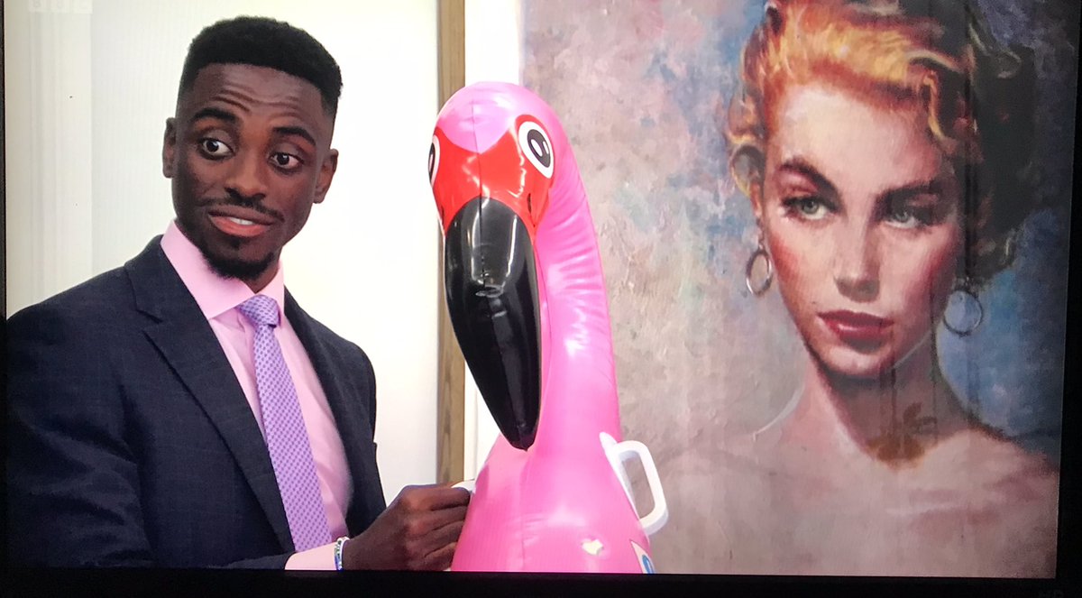 Even the painting disapproves of the inflatable flamingo 😂 #TheApprentice