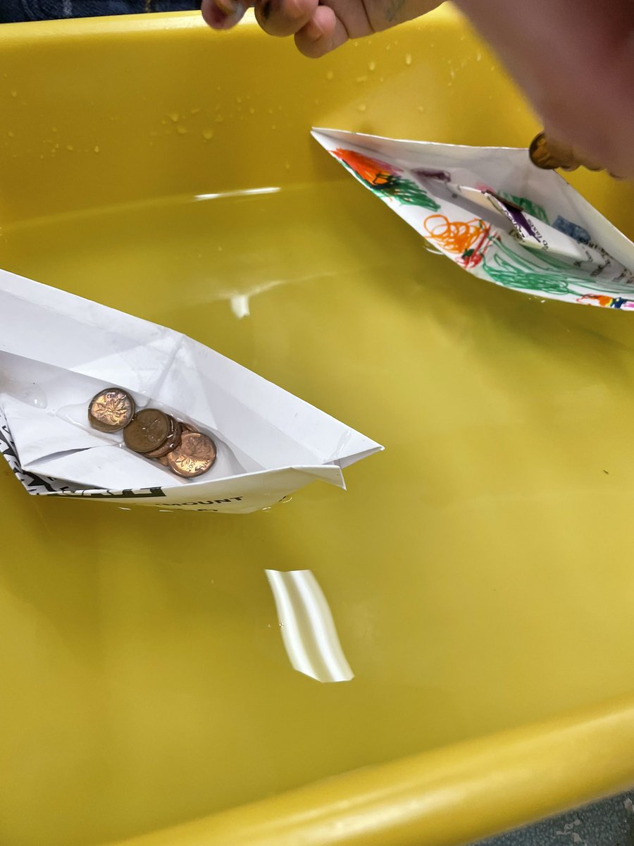 JSMelementary's tweet photo. Paper origami boats…will they sink or float? https://t.co/3bz7ReVcH5