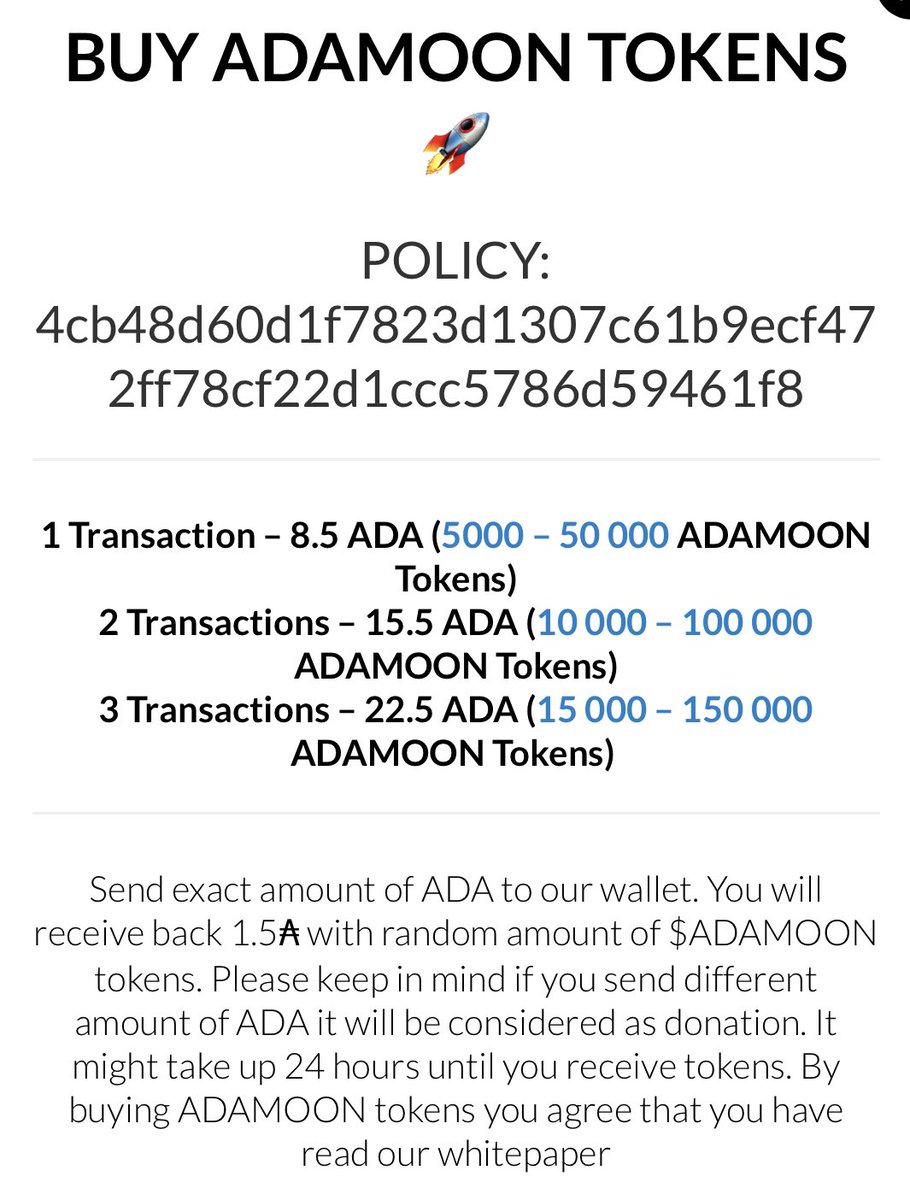 Cardanomoon_io's tweet photo. We already reached last #halving 🥳🔥🚀#Adamoon #token @Cardano @MuesliSwapTeam #memellionaires https://t.co/To0Pz0nwI9