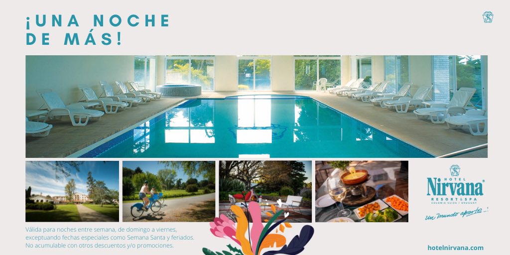 Sabías que desde ahora, entre semana, en Nirvana, dos noches se transforman en tres? Y tienes un dia más para disfrutar de un mundo aparte, muy cerquita de tu casa.