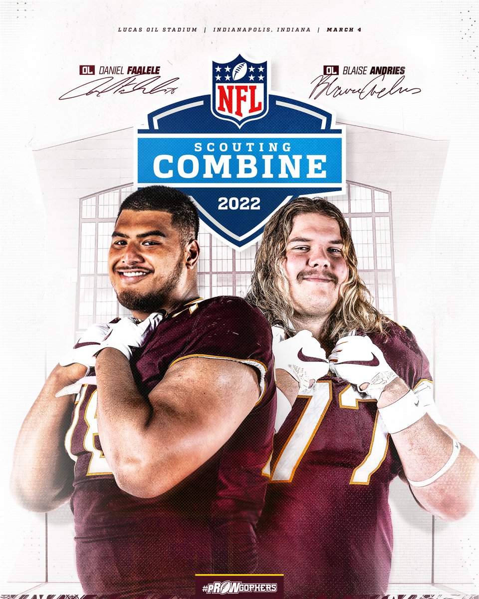 Good luck to <a href="/DanielFaalele_/">Daniel Faalele🇦🇺</a> and <a href="/BlaiseAndries/">Blaise Andries</a> at the #NFLCombine tomorrow! It's your time to shine 🌟

#pROWGophers