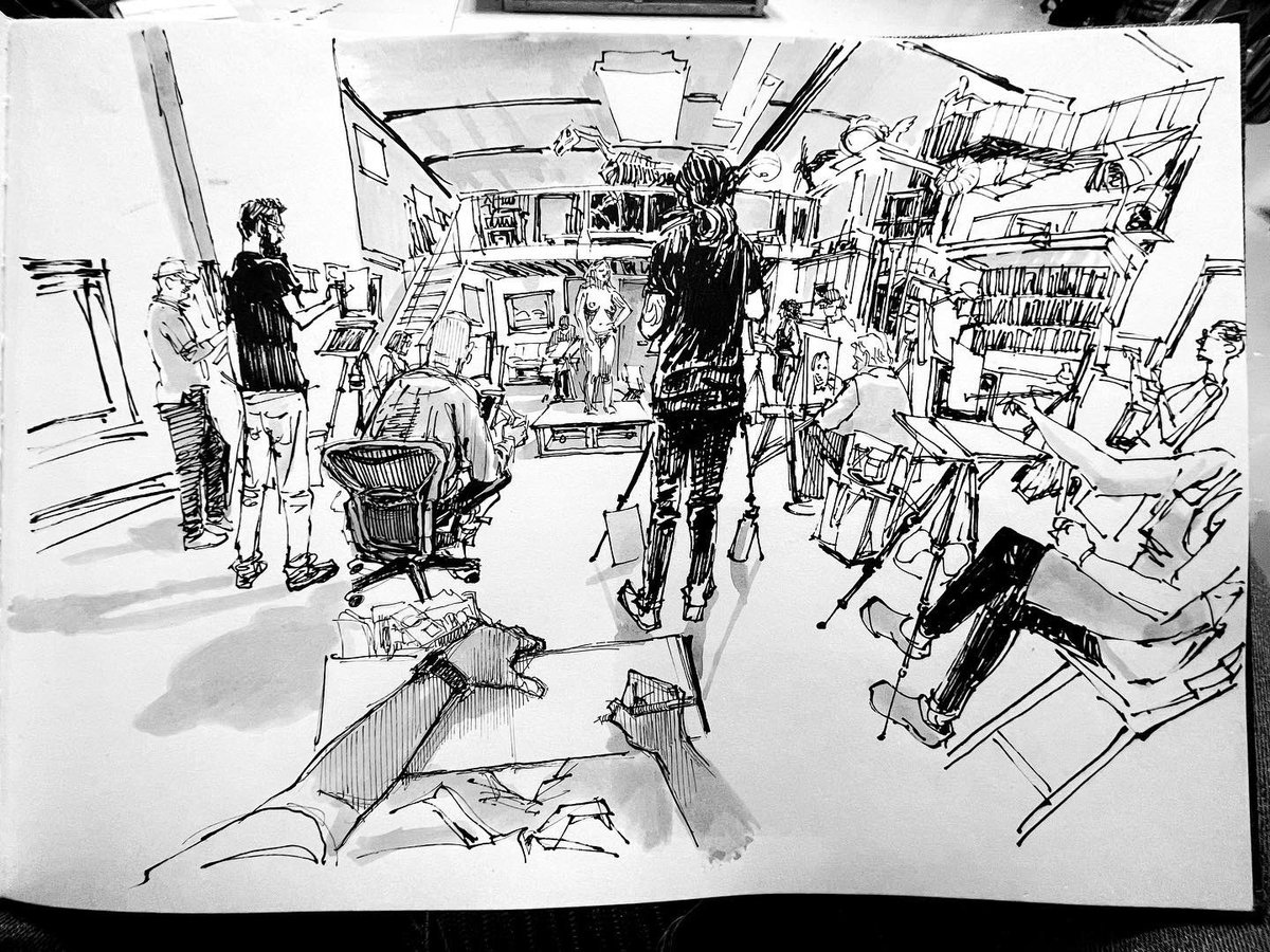 Life drawing with Dan Sprick and crew last night. 