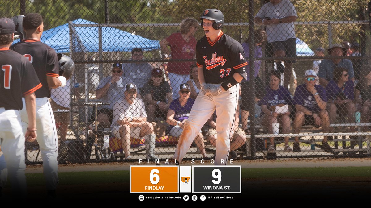 FindlayOilers's tweet photo. Despite a strong showing from the Freshmen class, including a two-run homerun from Austin Adelman, Findlay comes up short against Winona State in 9-6 loss. 
⚾️https://t.co/LtkLZ1ATnG https://t.co/tBLFfAy0Un