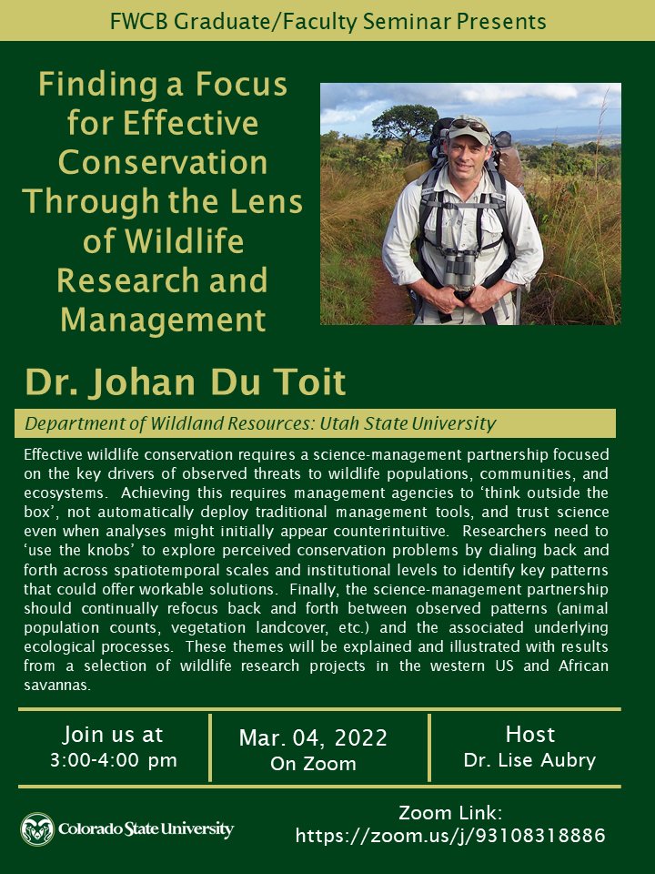 CSU Fish, Wildlife, and Conservation Biology (@csu_fwcb) on Twitter photo 