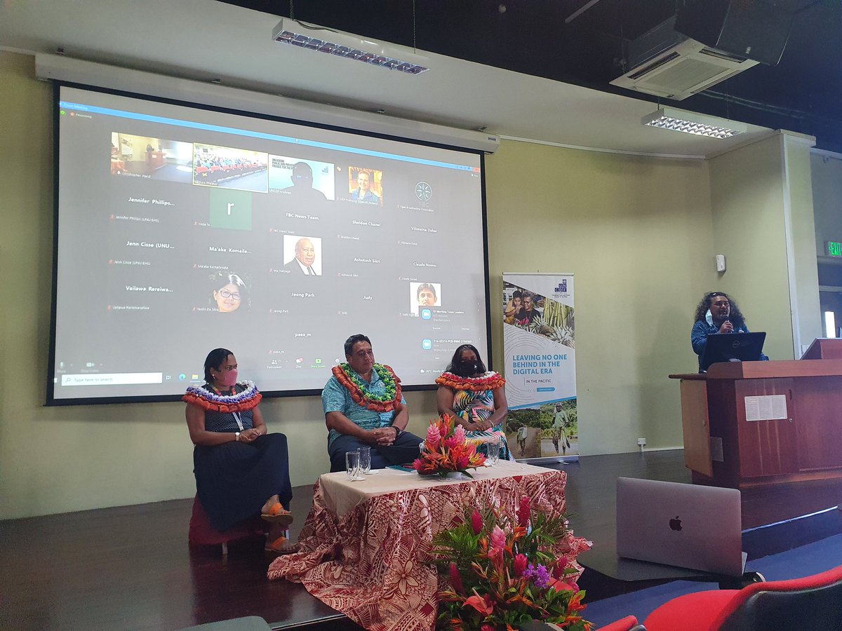 ReginaldSingh3's tweet photo. Launch of joint Research Project on Climate and Disaster Risk Insurance by #UNCDF, #USP, #UWI and #UNU. @NKrishnan65 during his speech commented that "this collaboration marks the beginning of a blossoming partnership of the South-South cooperation." https://t.co/j8CPzz5FRj