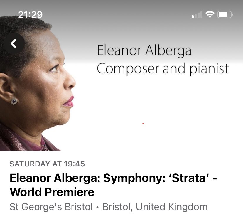 Very excited to be playing in the world premiere of Eleanor Alberga’s symphony on Saturday. So many wonderful colours, sonorities and textures. Book your ticket here: bit.ly/3hDJ1Sg <a href="/BHCOrchestra/">Brandon Hill CO</a> <a href="/Eleanor_Alberga/">Eleanor Alberga</a> <a href="/stgeorgesbris/">St George's Bristol</a> <a href="/BBCRadio3/">BBC Radio 3</a>