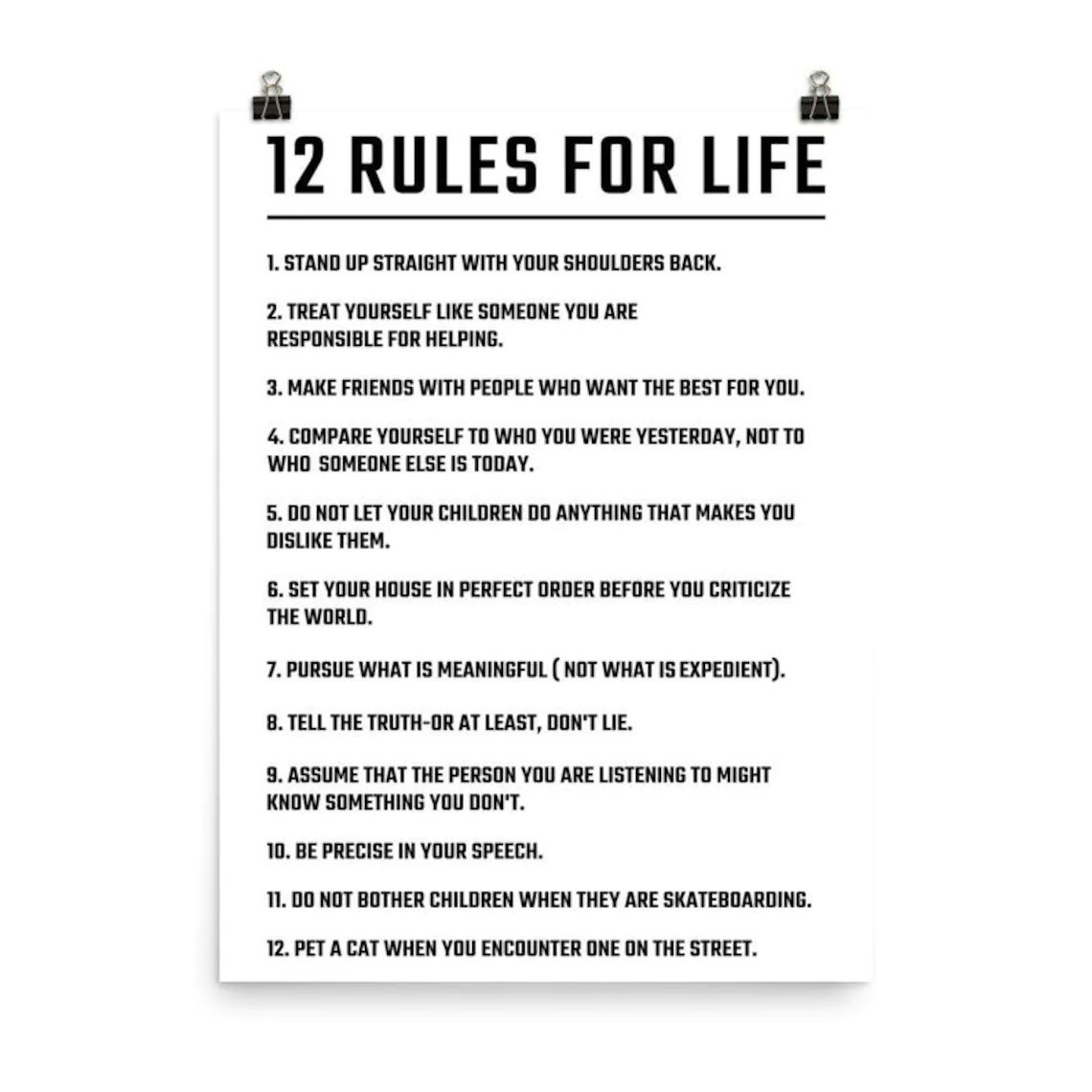 EricMetzner's tweet photo. Not certain about #11 nor #12, but the rest seem to legit. #WhatDoYouThink #RulesforLife https://t.co/gJCkVxiR0l
