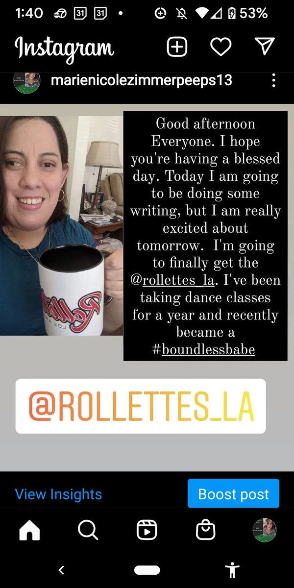 Encouragementw2's tweet photo. I can't wait to meet the women of @Rollettes_LA at the @AbilitiesExpo tomorrow. I'm Honored to be in their dance classes, and I'm honored to be a #boundlessbabe https://t.co/hATKB68SXY