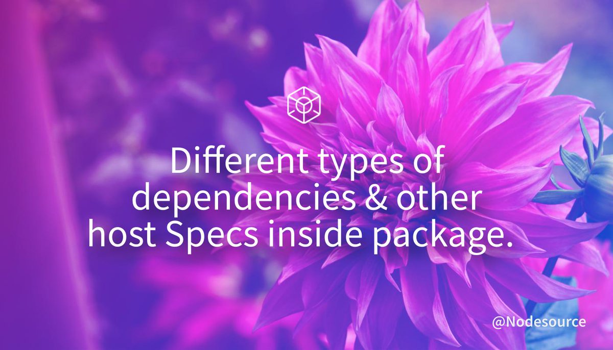 NodeSource's tweet image. Understanding the different types of dependencies and other host Specs inside package.
Read 🤓 2️⃣ The Basics of Package.json ➡️ nsrc.io/PackageJson
@npmjs #npm #npmjs
