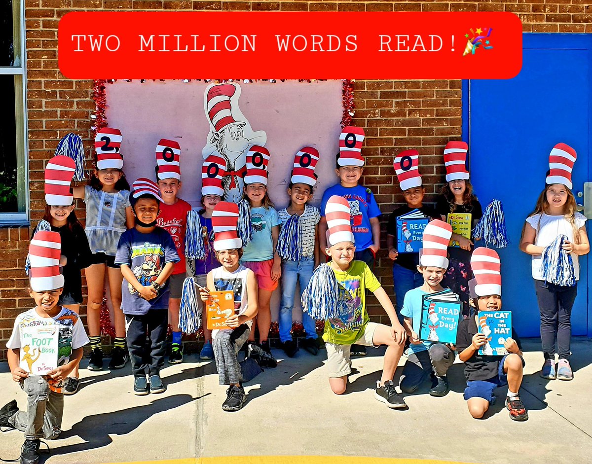 "Read Across America" week is a perfect time for my little 'Bobcats' to achieve their goal of reading two million words! I am so proud of them.They have set a new goal of 2 1/2 million words by the end of the year.Way to go Bobcats! Readers are leaders! 🎉📚🐾
<a href="/scesbobcats/">Spruce Creek Elem.</a>