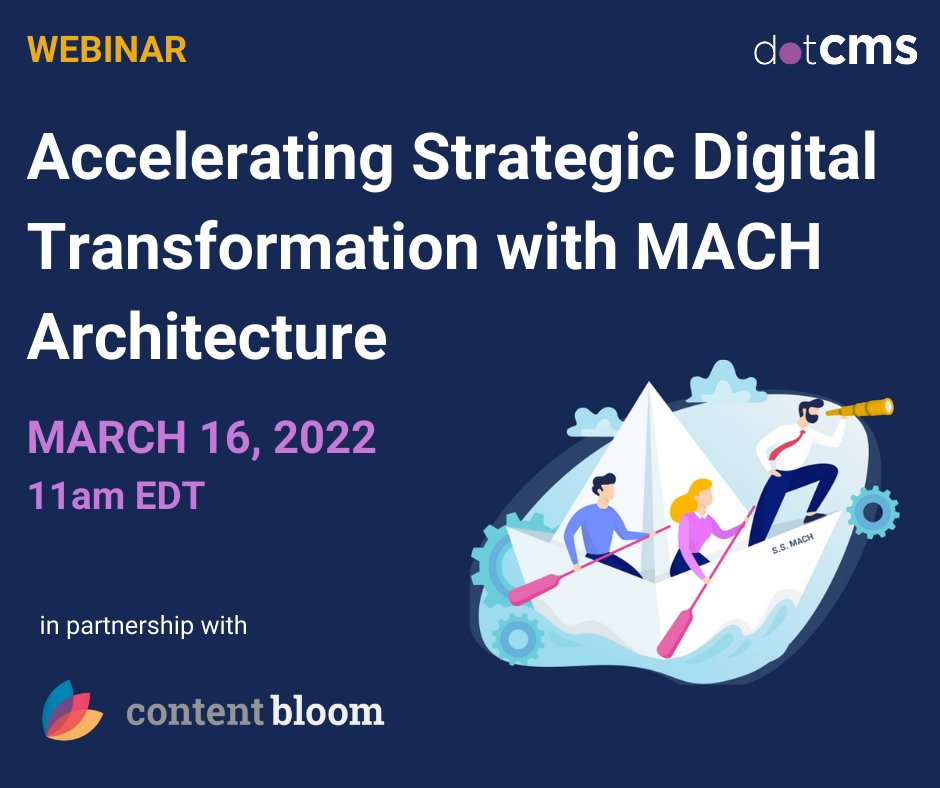 dotcms's tweet image. Is your #martech stack future-proof? Take the first step to moving from monolithic to best-of-breed with #MACHarchitecture

REGISTER for our free webinar with @contentbloom :
hubs.li/Q015k6xN0