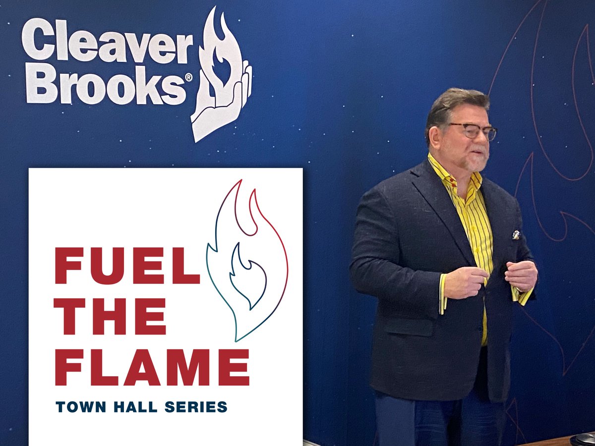 cleaverbrooks's tweet photo. Bart Aitken, President & CEO, kicking-off our quarterly Fuel-the-Flame Town Hall! Keeping employees informed and engaged with clear communication of how we are doing, what we are doing, and where we are going is key to unification.
#cleaverbrooks #townhall #ONEflame https://t.co/QdREJ4geub