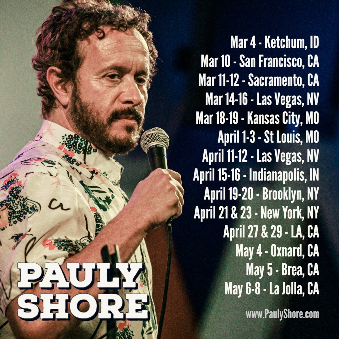 PaulyShore's tweet photo. On the road with stand up comedy, Stick with the Dancing (my one man show) and concerts with the Crustys. I’ll see you guys at The Argyros (#KetchumID) on Friday. 

Check out all my dates:
https://t.co/XqcTF0iH8c

#paulyshore #sanfrancisco #sfcomedy #sacramento #saccomedy #kc https://t.co/Hm6P1TMox3