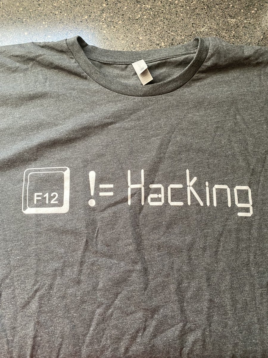 Thanks to @k12techtalkpod for the T-shirt. Perfect timing for tonight’s episode #K12 #f12hacking