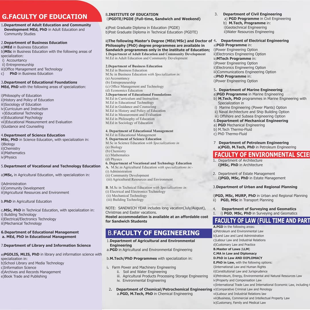 ShepherdFubara's tweet photo. POSTGRADUATE SCHOOL
RIVERS STATE UNIVERSITY
Admission for 2021/2022 session has commence till 31st March, 2022 https://t.co/hlRY4LZADi