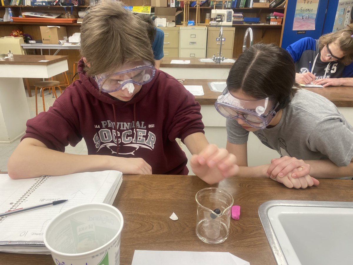 AnnaheimSchool's tweet photo. Science lab learning about physical and chemical changes. https://t.co/ftT73N2m8b