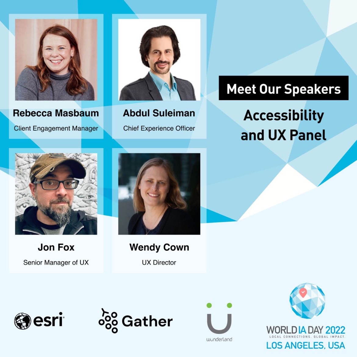 Come join our expert UX/IA/CX panel at <a href="/wiadLA/">World IA Day Los Angeles</a> as we have a conversation around how we succeeded in prioritizing accessibility or other diversity and adversity when tackling projects present and past. 
opencollective.com/wiadla/events/…

#WIADLA22 #WIADay22 #WorldIADay